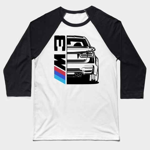 BMW M3 F30 Baseball T-Shirt by idrdesign